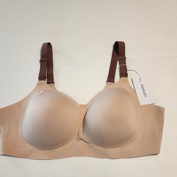 New Momcozy Nursing Bra Plus Size 4 XL nude NO underwire - Picture 1 of 12